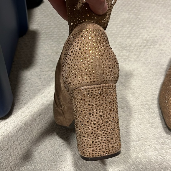 Sparkle Western Heeled Booties size 9 - Picture 3 of 3